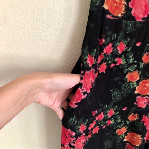 PLENTY TRACY REESE Laurete Floral Ruffle Cutout Wide Leg Jumpsuit in Black - Picture 8 of 14